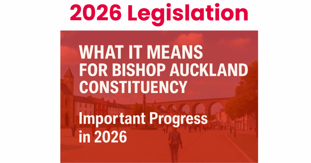 good news for Bishop Auckland Constituency